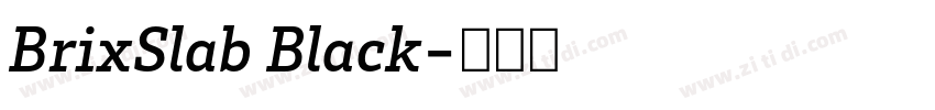 BrixSlab Black字体转换 BrixSlab Black字体转换